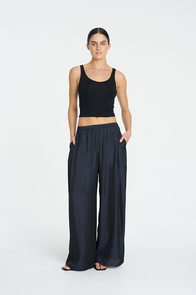 PLEAT PANT - Black