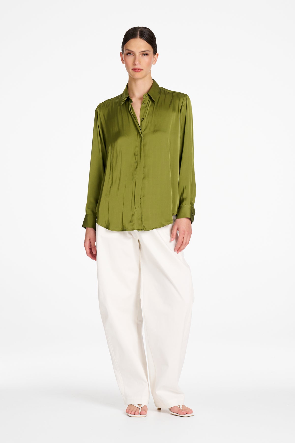 CHARMEUSE SHIRT - Peridot