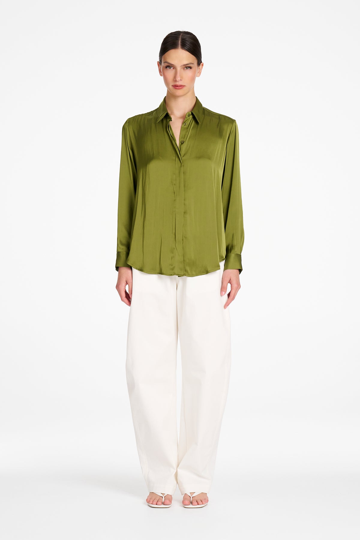 CHARMEUSE SHIRT - Peridot