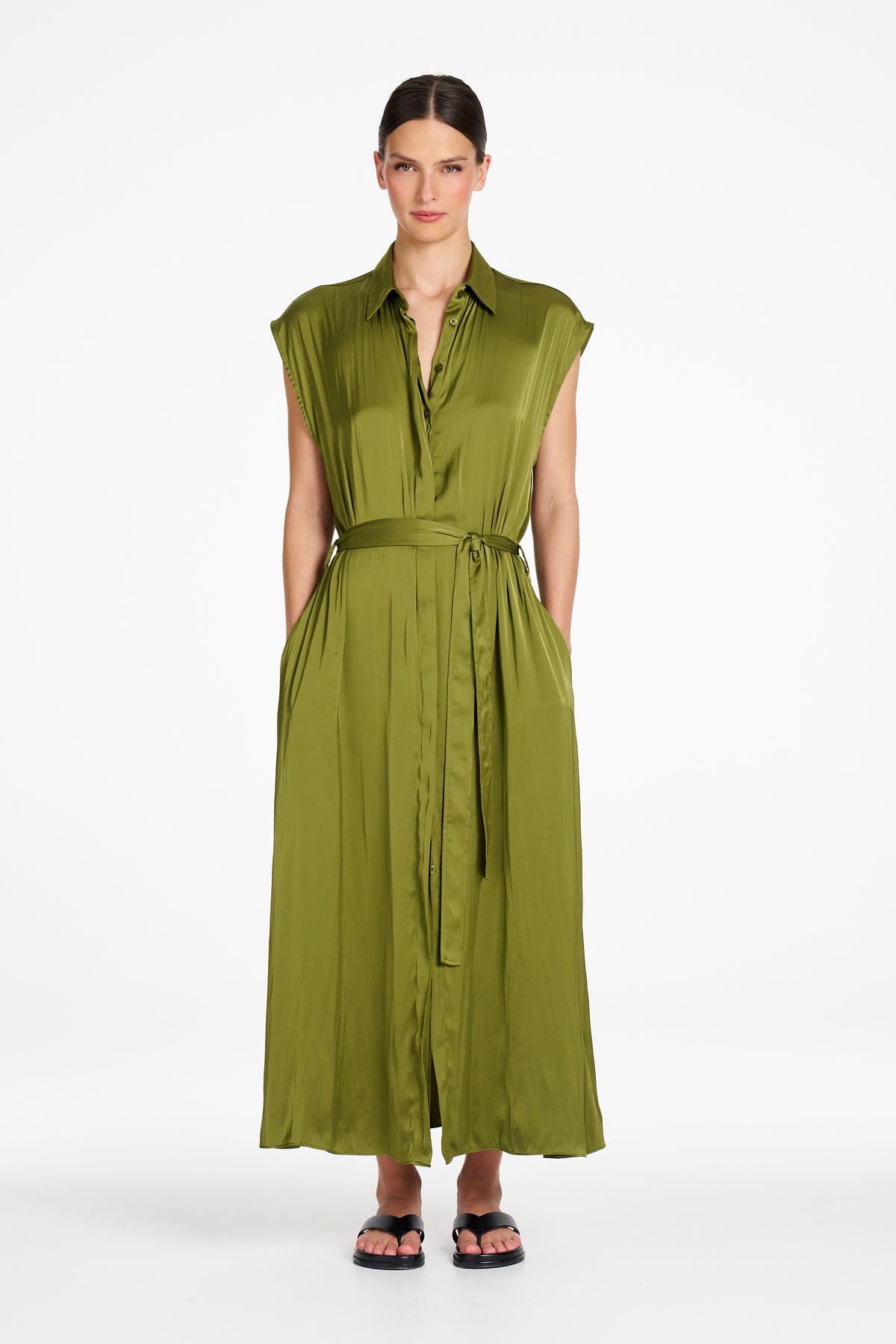 TABBARD DRESS - Peridot