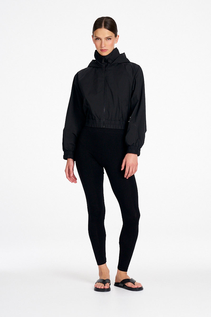 CROP RAIN SHELL - Black - MELA PURDIE