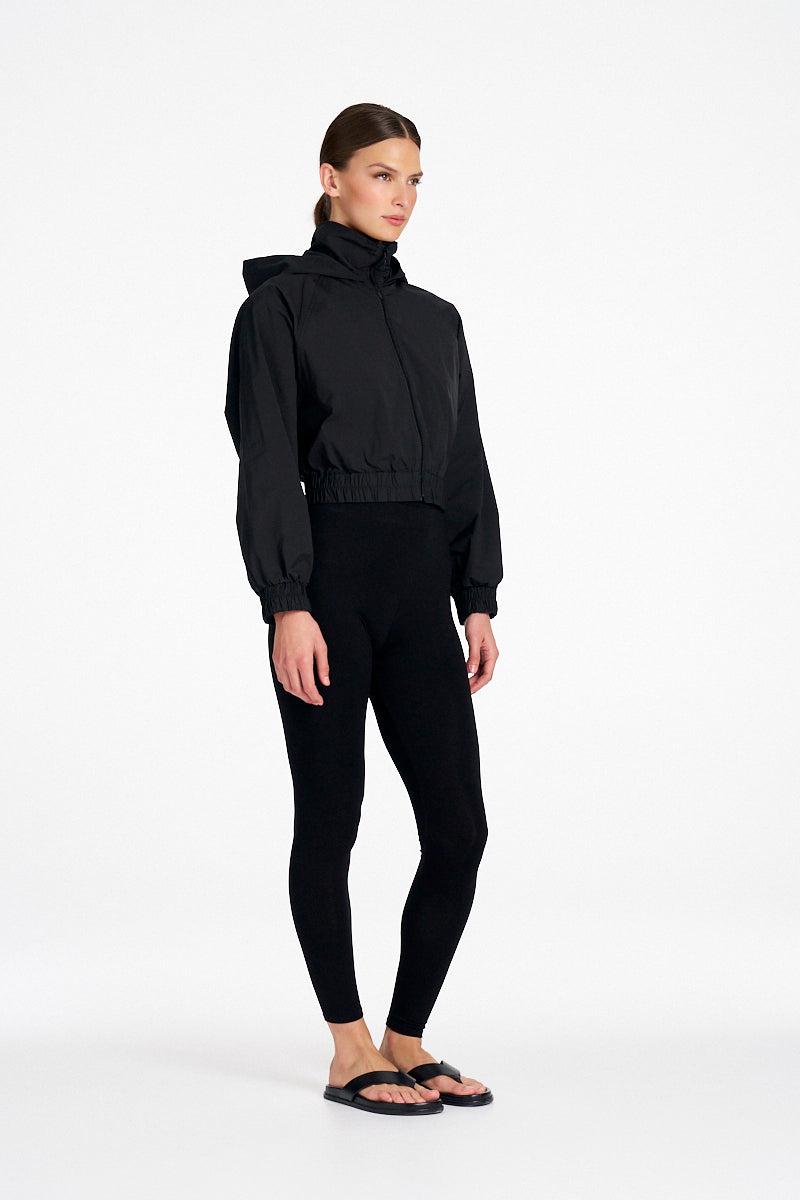 CROP RAIN SHELL - Black - MELA PURDIE