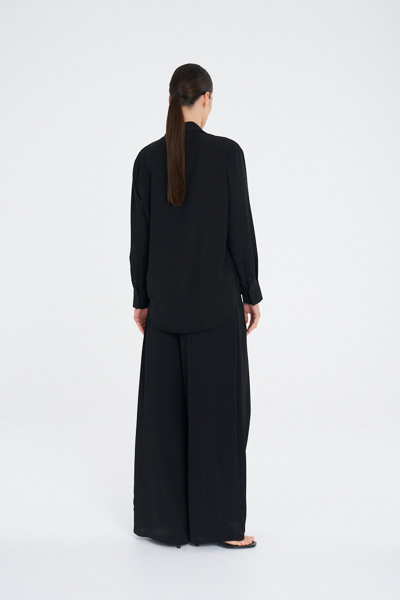 FLUID SHIRT - Black - MELA PURDIE