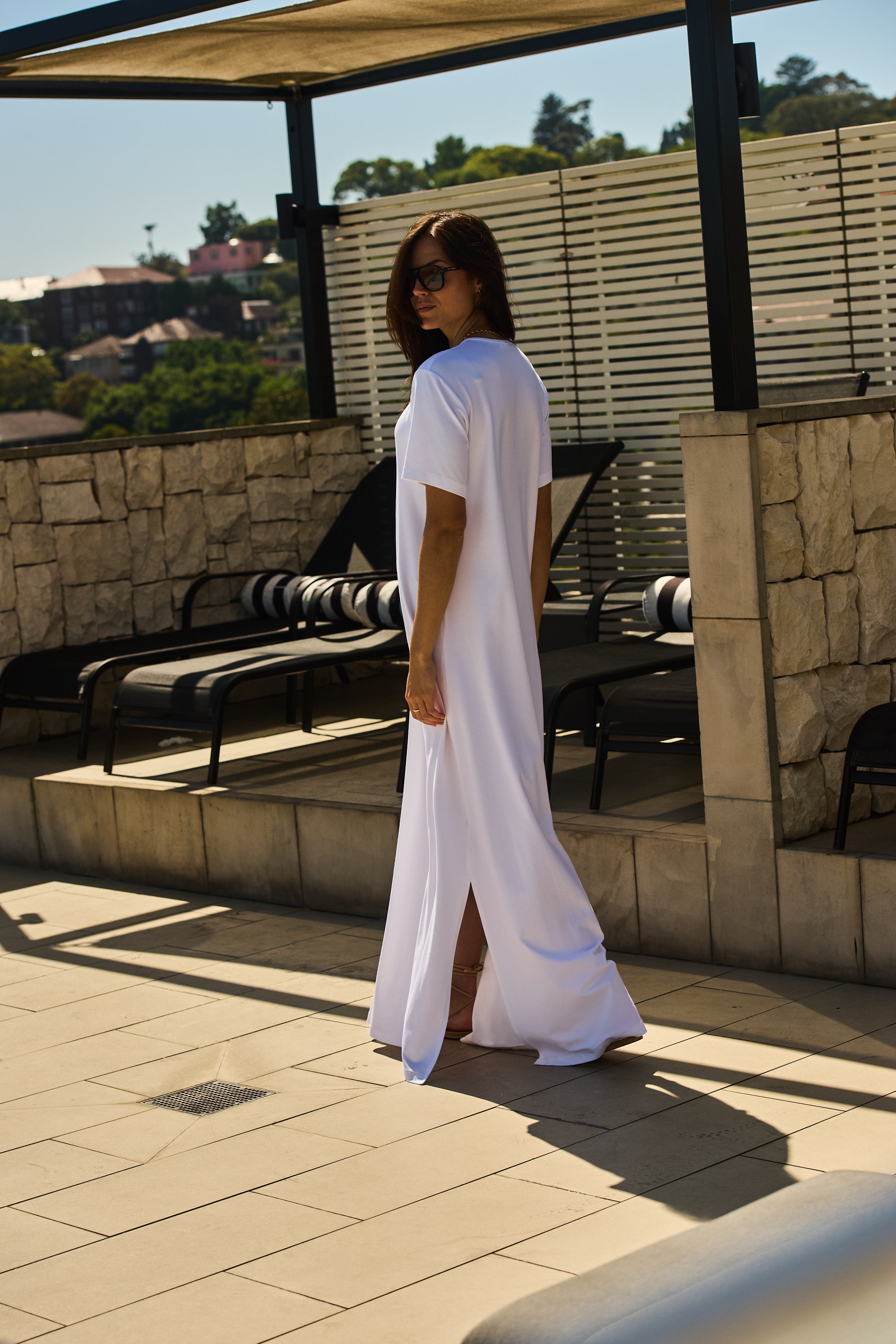 BOX T DRESS - White - MELA PURDIE