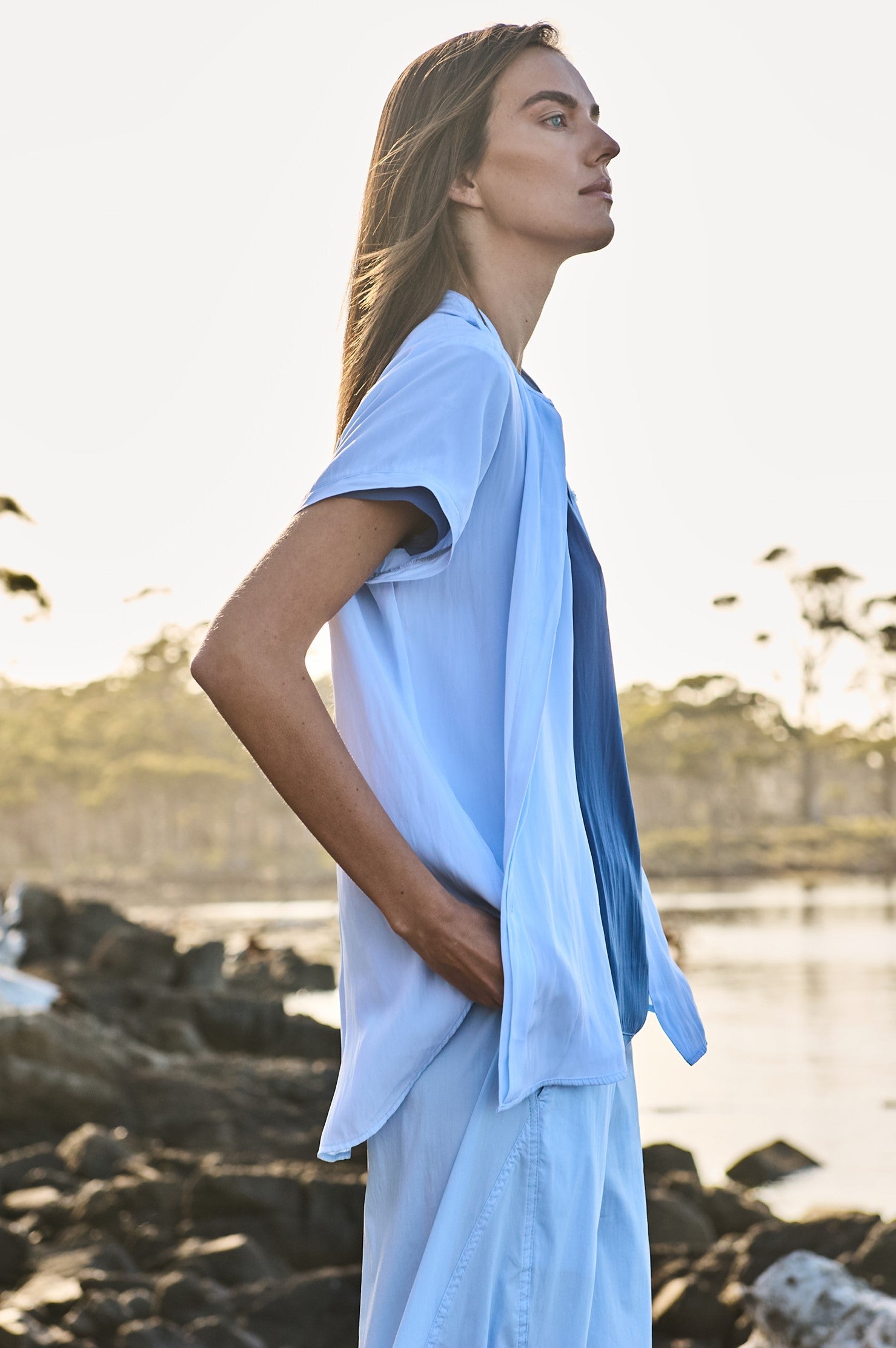 F67 8629 SOFT STAND SHIRT - MELA PURDIE