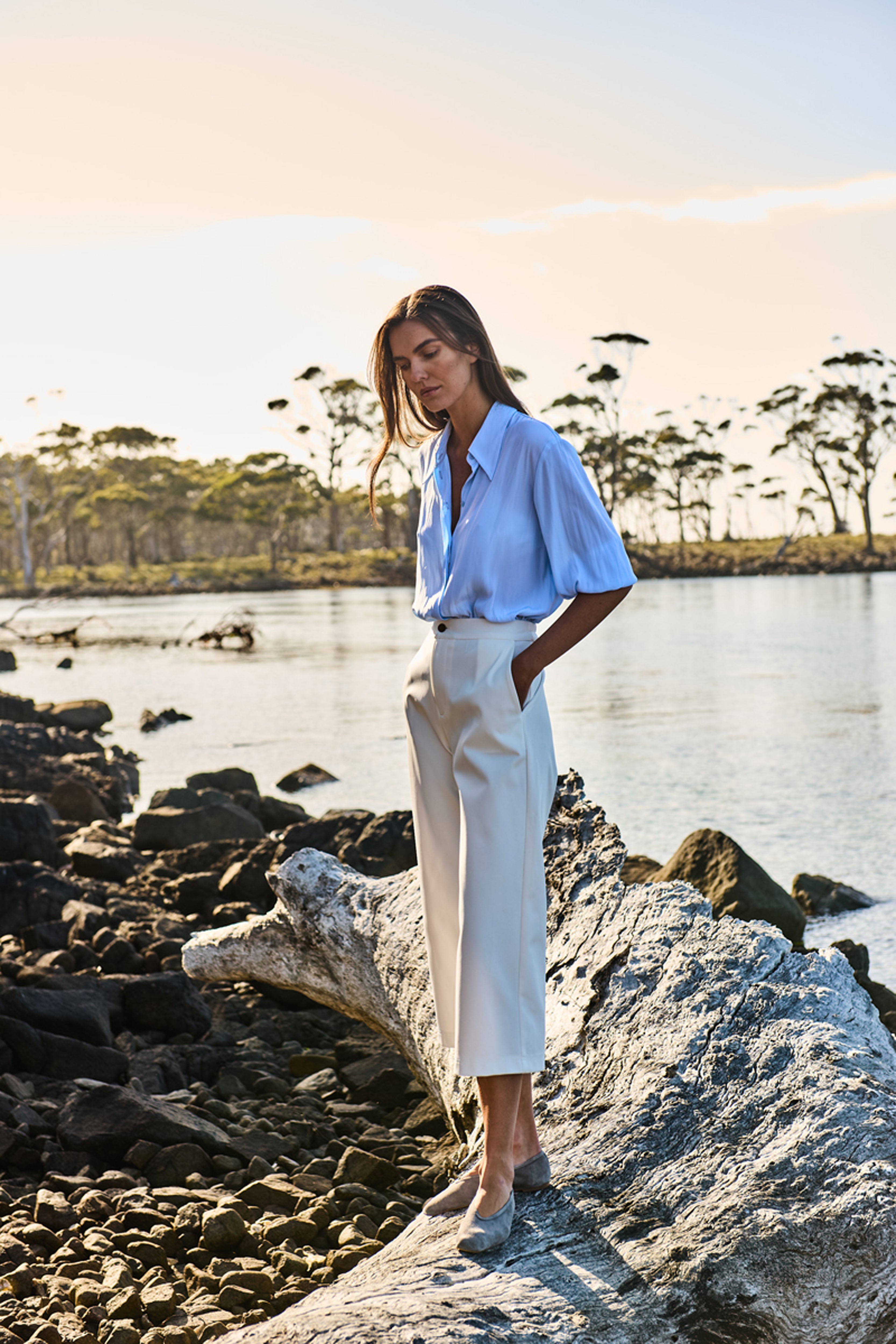 F103 1968 CROP FLY PANT - MELA PURDIE