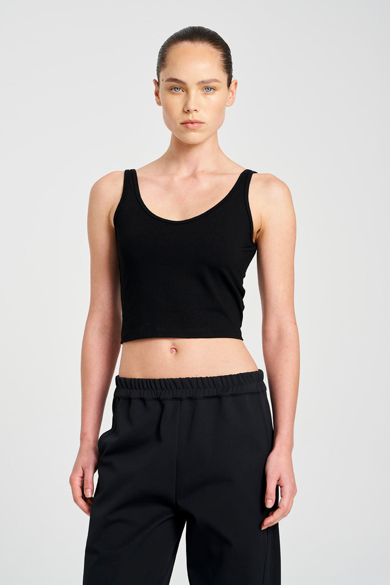 CROP CAMISOLE - Black