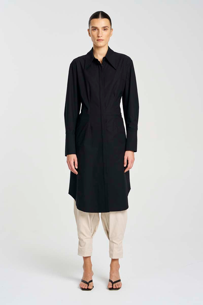 F607 3373 SHAPED SHIRT DRESS