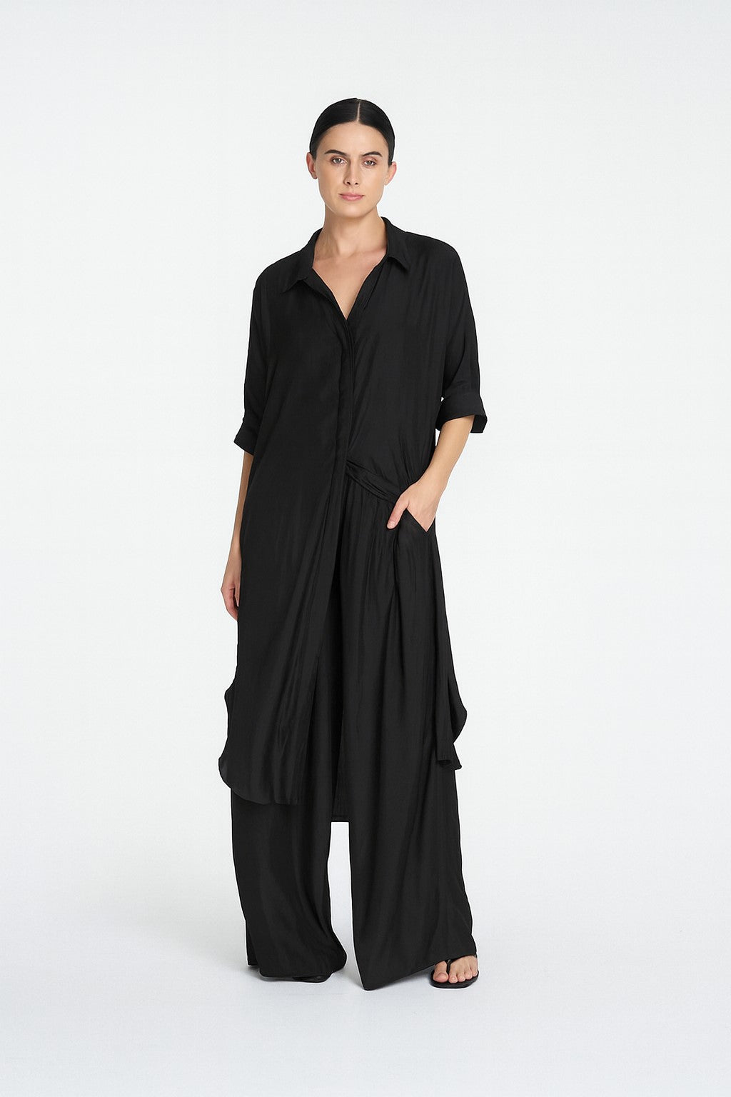 MAXI OVERSHIRT - Beluga