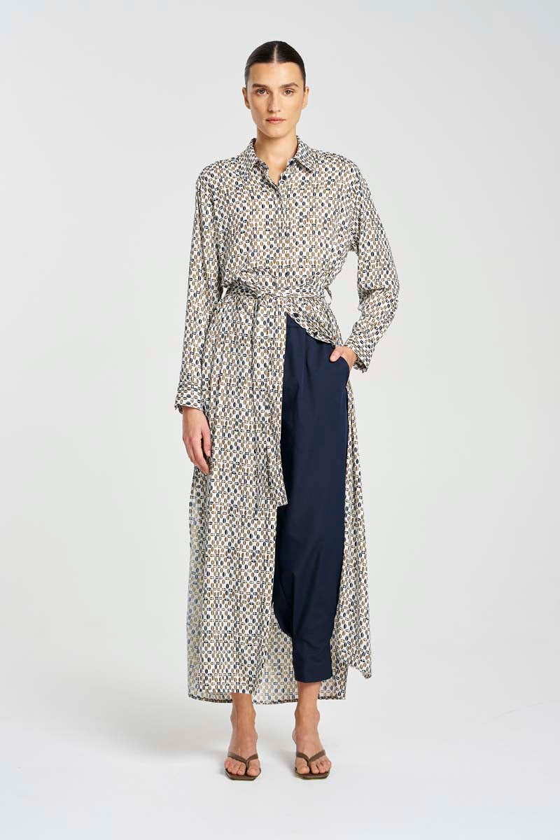 F845 3285 TIE SHIRT DRESS