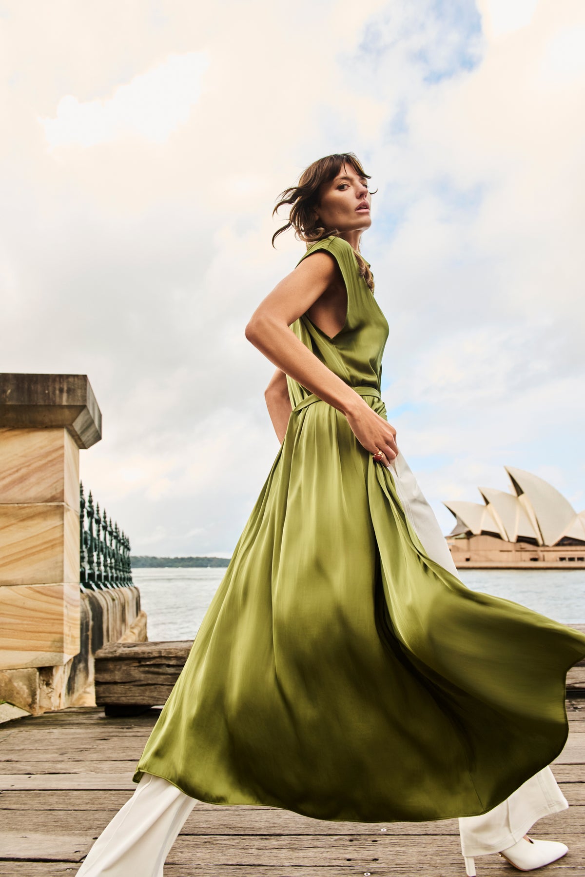 TABBARD DRESS - Peridot