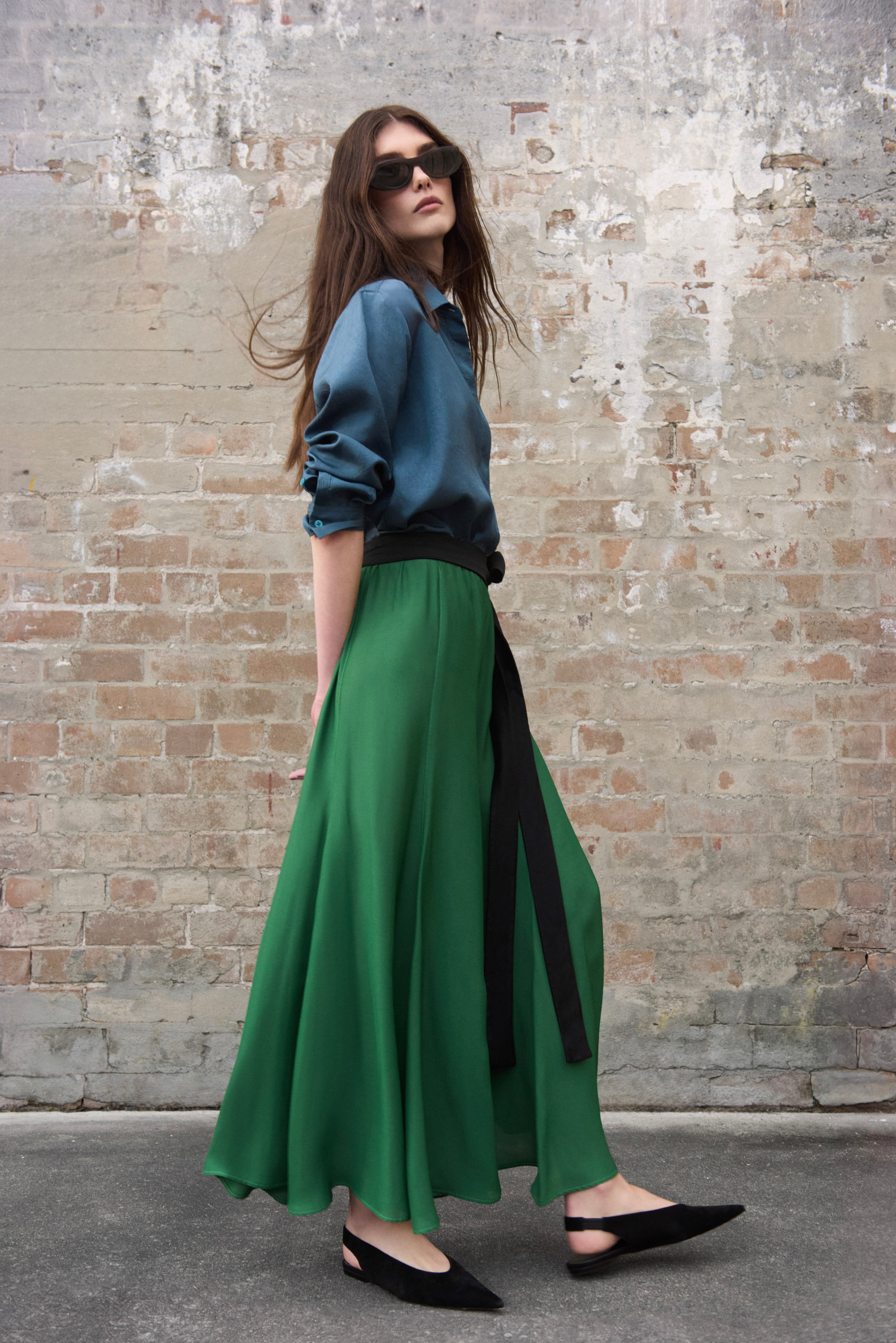 TULLE SKIRT - Emerald