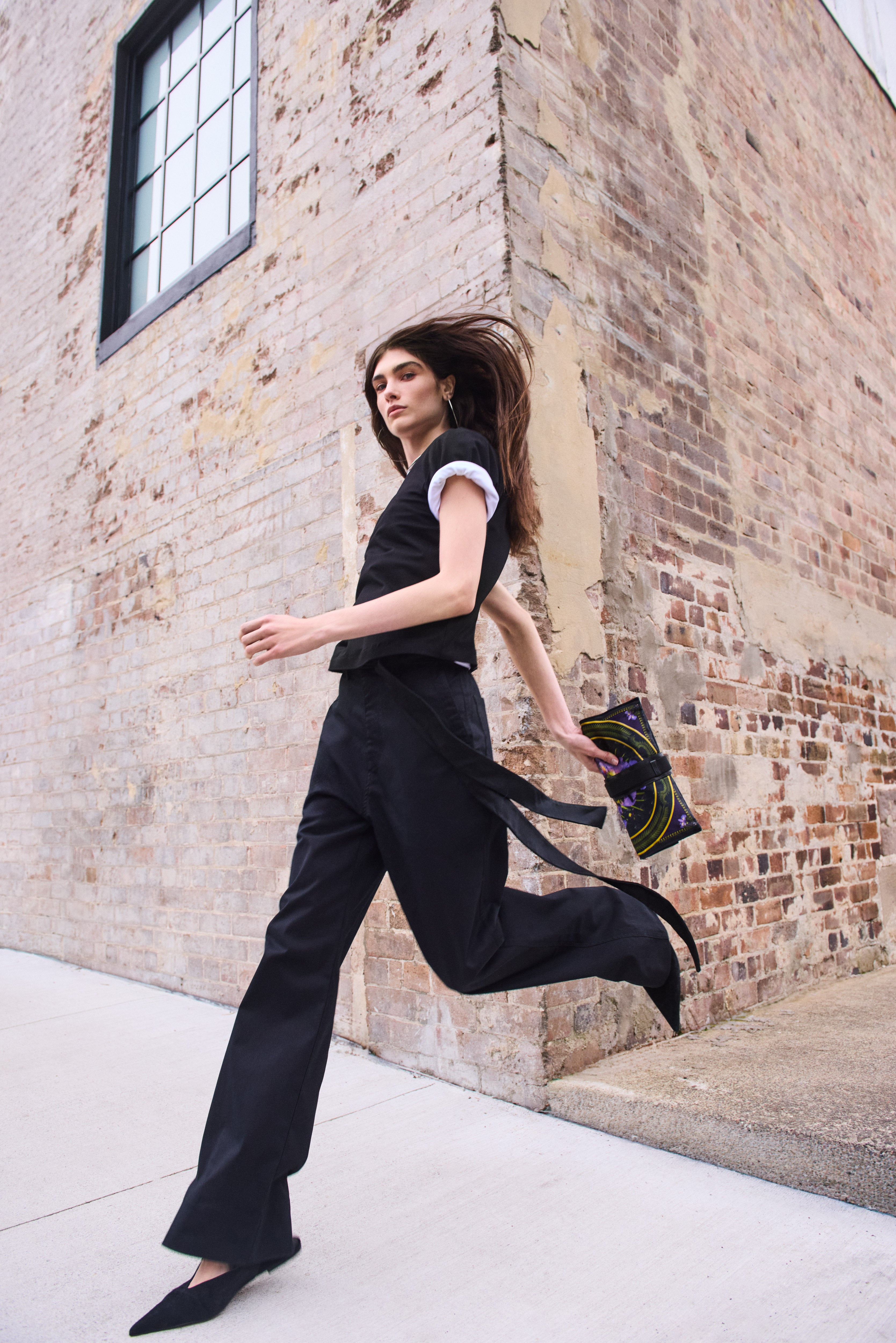 STRAIGHT PANT - Black - MELA PURDIE