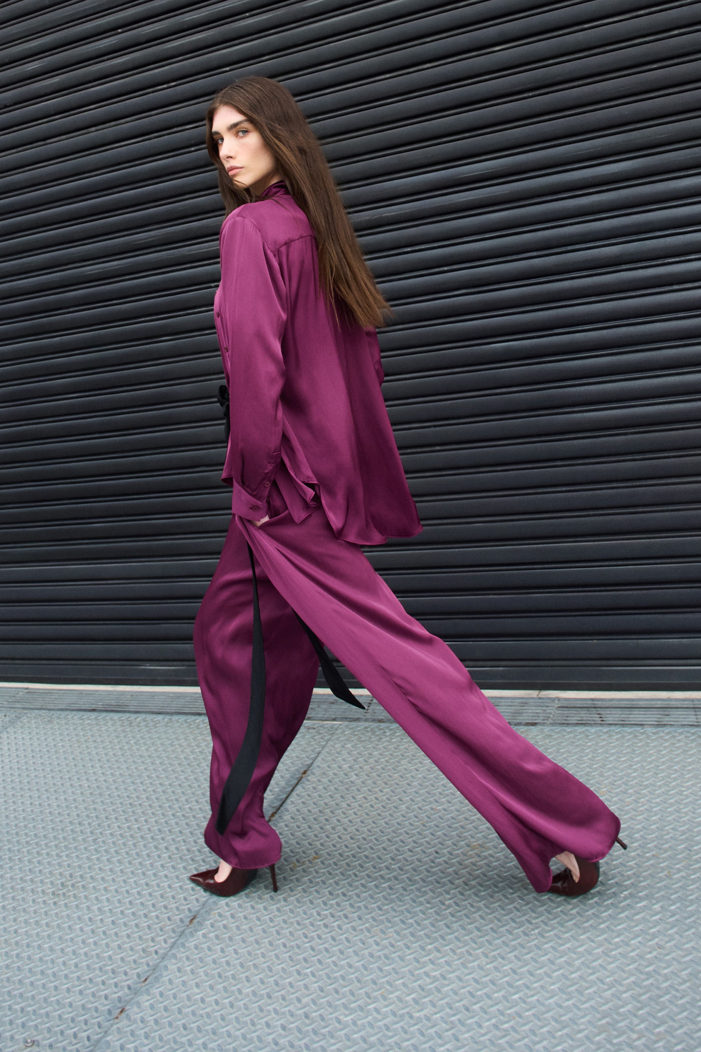 CHARMEUSE SHIRT - Jam - MELA PURDIE