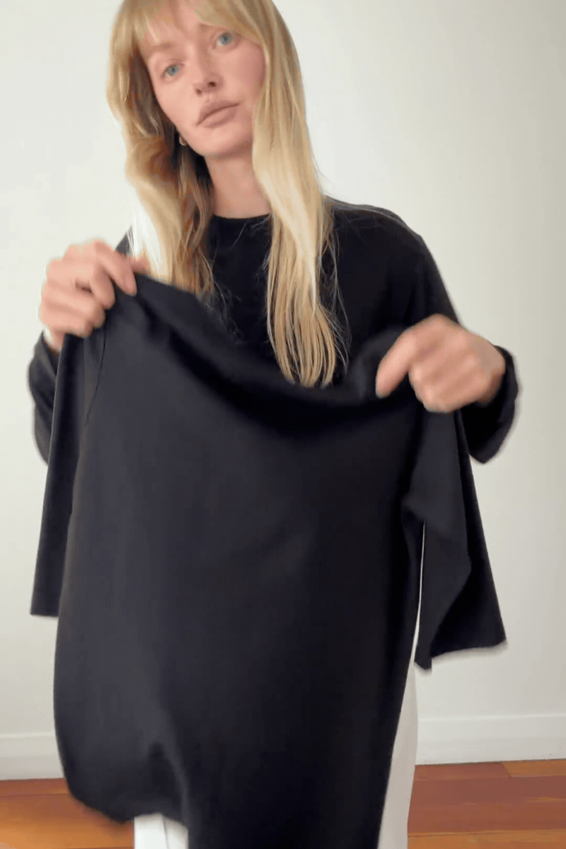 HALF SL TOP - Black - MELA PURDIE