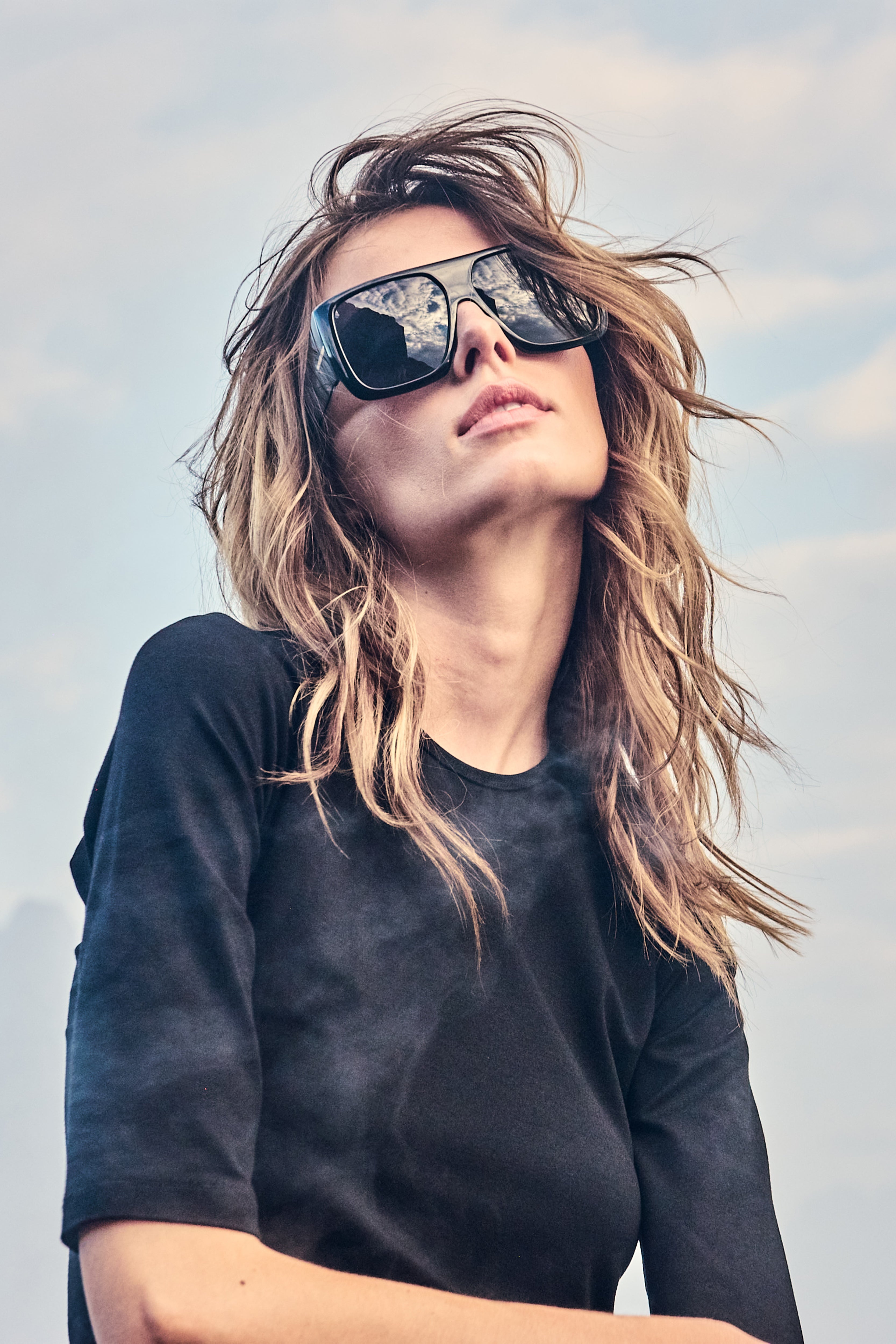 HALF SL TOP - Black - MELA PURDIE